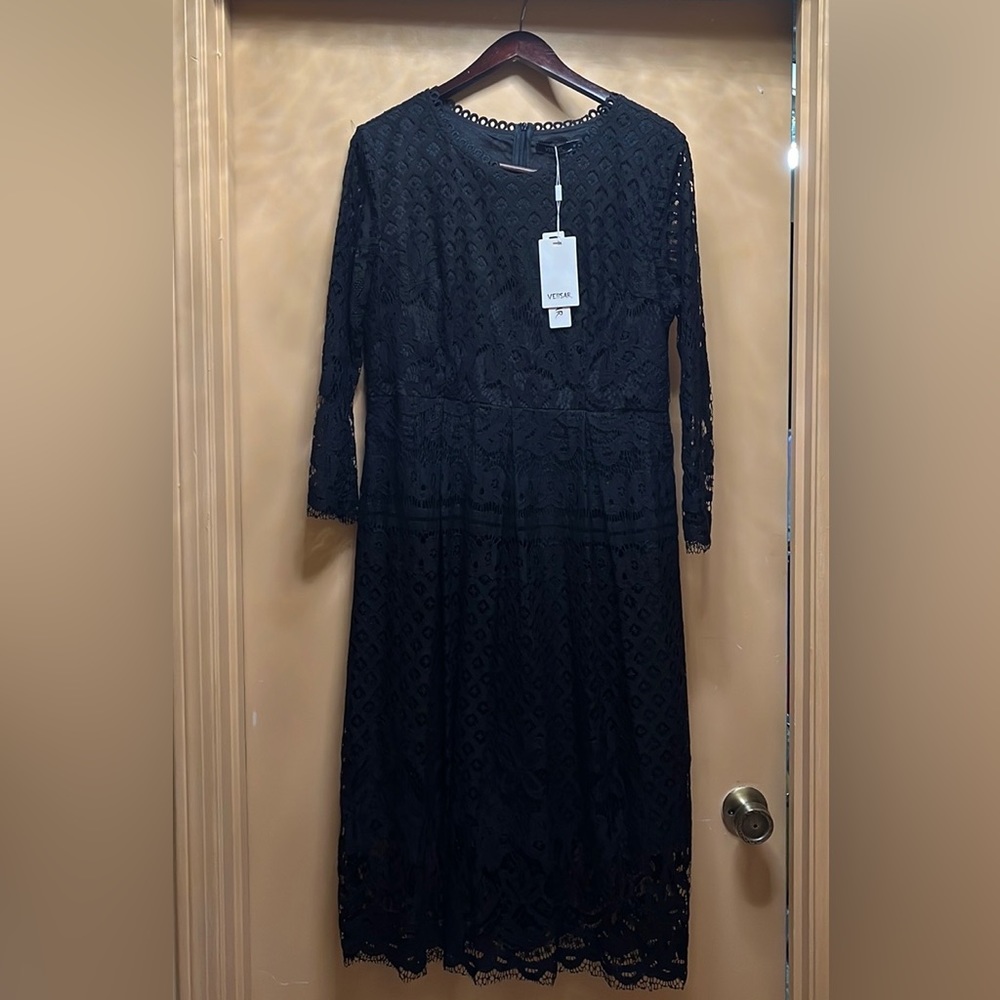 Floral black dress